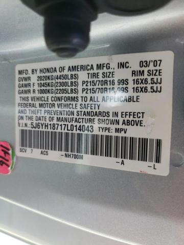 Photo 10 from auction – 2007 HONDA ELEMENT EX with VIN 5J6YH18717L014043