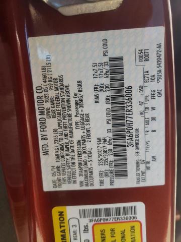 Photo 10 from auction – 2014 FORD FUSION SE with VIN 3FA6P0H77ER336006
