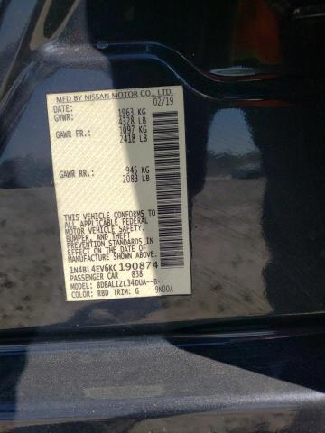 Photo 10 from auction – 2019 NISSAN ALTIMA SL with VIN 1N4BL4EV6KC190874