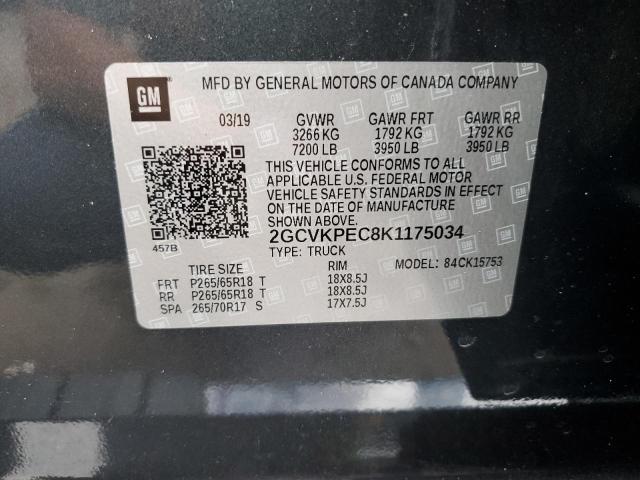 Photo 10 from auction – 2019 CHEVROLET SILVERADO with VIN 2GCVKPEC8K1175034