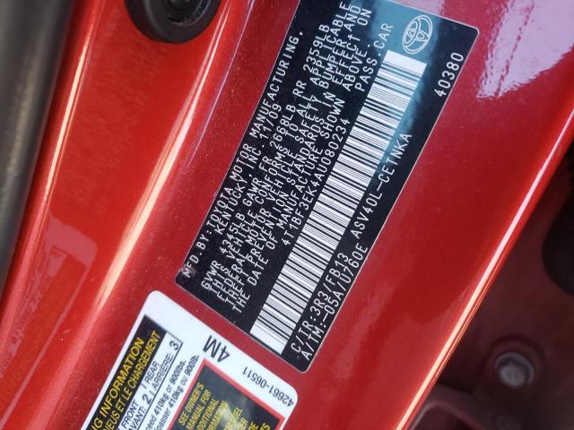 Photo 10 from auction – 2010 TOYOTA CAMRY BASE with VIN 4T1BF3EK4AU080234