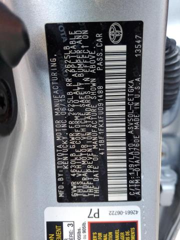 Photo 10 from auction – 2015 TOYOTA CAMRY LE with VIN 4T1BF1FKXFU091488