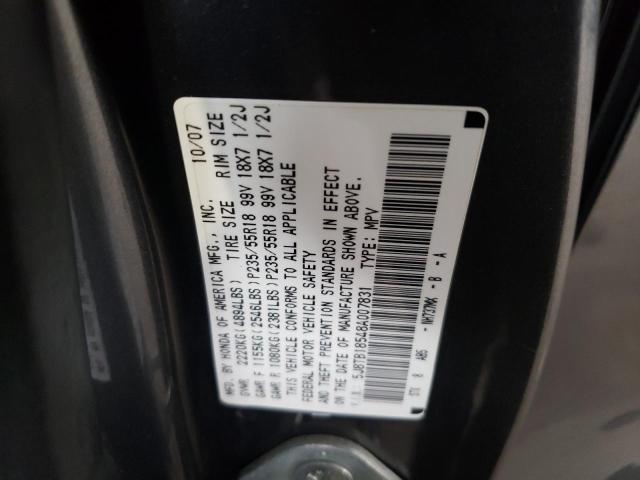 Photo 10 from auction – 2008 ACURA RDX TECHNO with VIN 5J8TB18548A007831