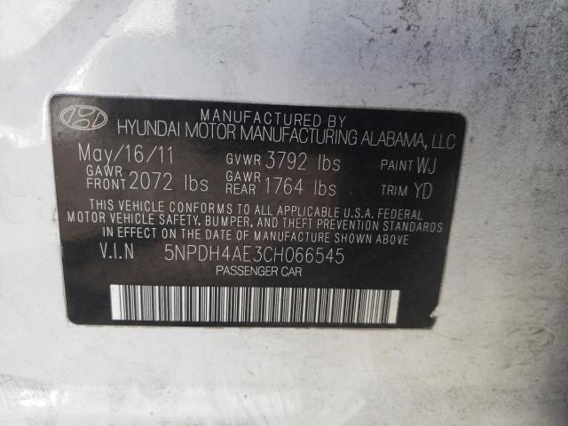 Photo 10 from auction – 2012 HYUNDAI ELANTRA GL with VIN 5NPDH4AE3CH066545