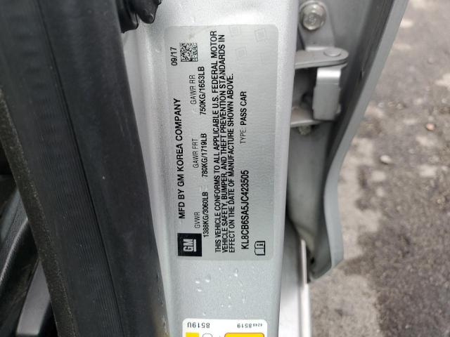 Photo 10 from auction – 2018 CHEVROLET SPARK LS with VIN KL8CB6SA5JC423505