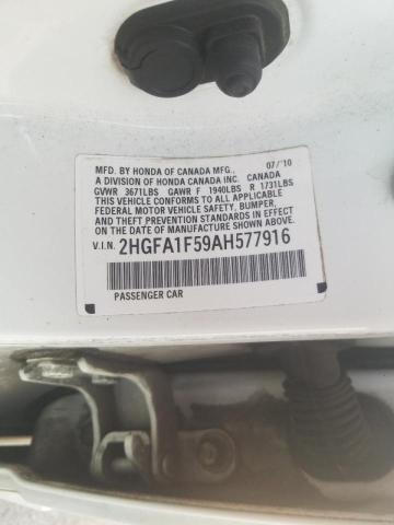 Photo 10 from auction – 2010 HONDA CIVIC with VIN 2HGFA1F59AH577916