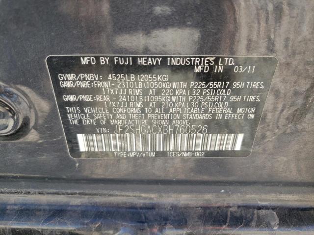 Photo 10 from auction – 2011 SUBARU FORESTER 2 with VIN JF2SHGACXBH760526