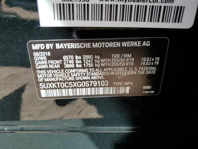 Photo 10 from auction – 2016 BMW X5 XDR40E with VIN 5UXKT0C5XG0S79103