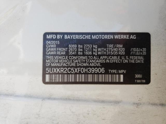 Photo 10 from auction – 2015 BMW X5 SDRIVE3 with VIN 5UXKR2C5XF0H39906