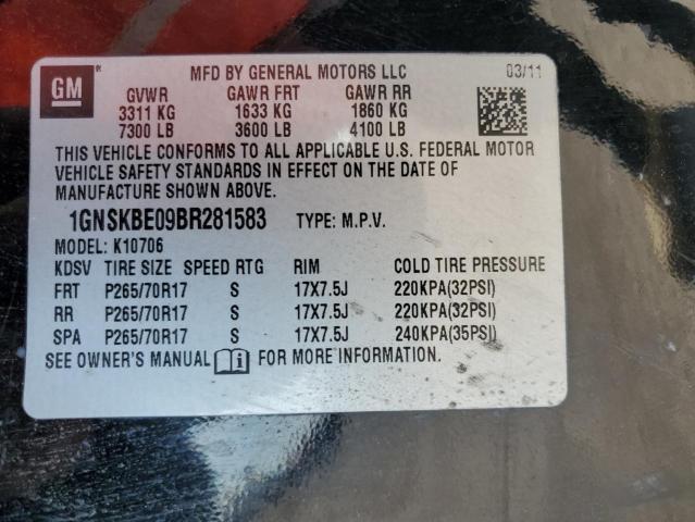 Photo 10 from auction – 2011 CHEVROLET TAHOE K150 with VIN 1GNSKBE09BR281583