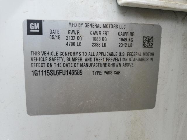 Photo 10 from auction – 2015 CHEVROLET IMPALA LT with VIN 1G1115SL6FU145589