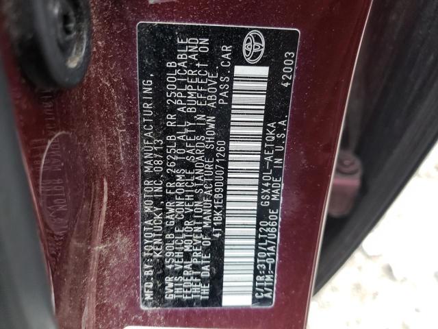 Photo 10 from auction – 2013 TOYOTA AVALON BAS with VIN 4T1BK1EB9DU071260