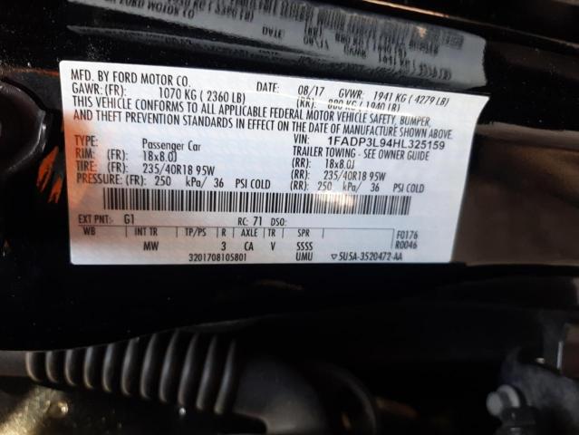Photo 10 from auction – 2017 FORD FOCUS ST with VIN 1FADP3L94HL325159