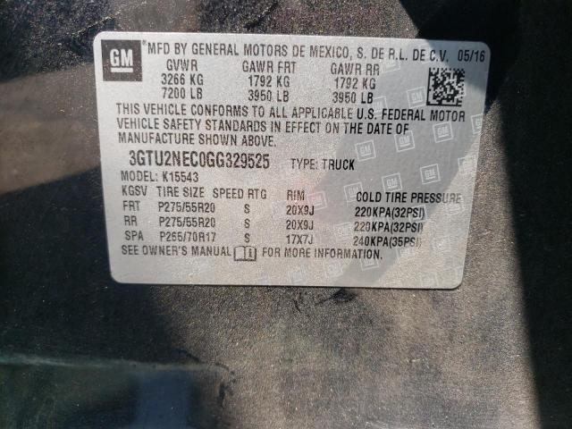 Photo 10 from auction – 2016 GMC SIERRA K15 with VIN 3GTU2NEC0GG329525