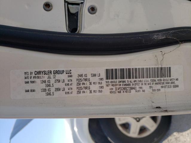 Photo 10 from auction – 2012 DODGE JOURNEY SE with VIN 3C4PDCAB5CT390461