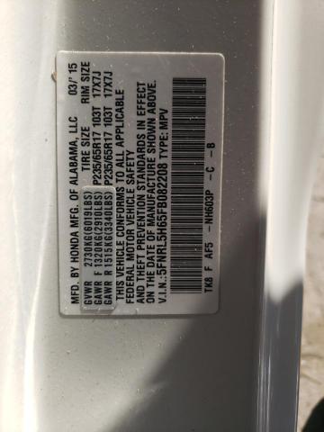 Photo 10 from auction – 2015 HONDA ODYSSEY EX with VIN 5FNRL5H65FB082208