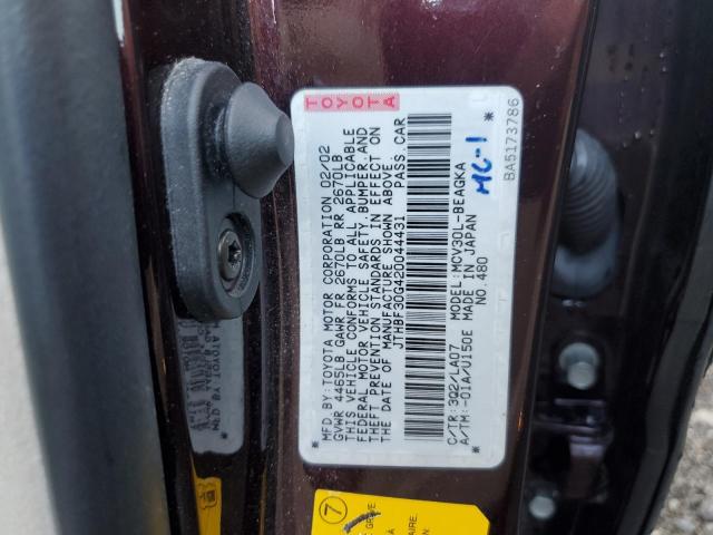 Photo 10 from auction – 2002 LEXUS ES 300 with VIN JTHBF30G420044431