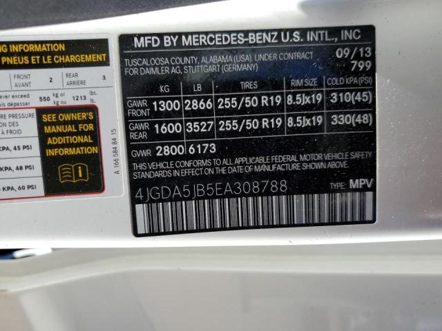 Photo 10 from auction – 2014 MERCEDES-BENZ ML 350 with VIN 4JGDA5JB5EA308788