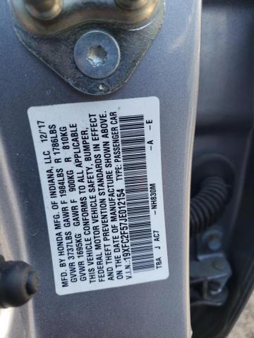 Photo 10 from auction – 2018 HONDA CIVIC LX with VIN 19XFC2F57JE012154
