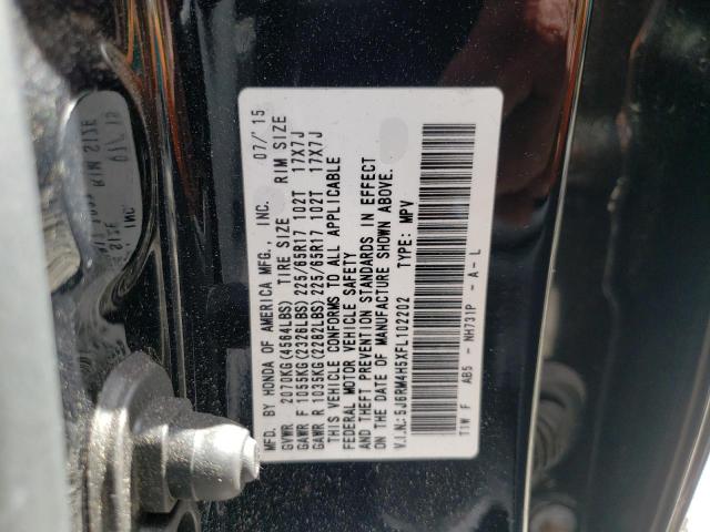 Photo 10 from auction – 2015 HONDA CR-V EX with VIN 5J6RM4H5XFL102202