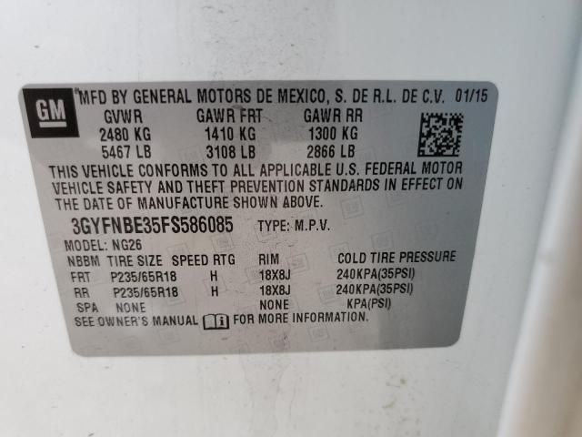 Photo 10 from auction – 2015 CADILLAC SRX LUXURY with VIN 3GYFNBE35FS586085