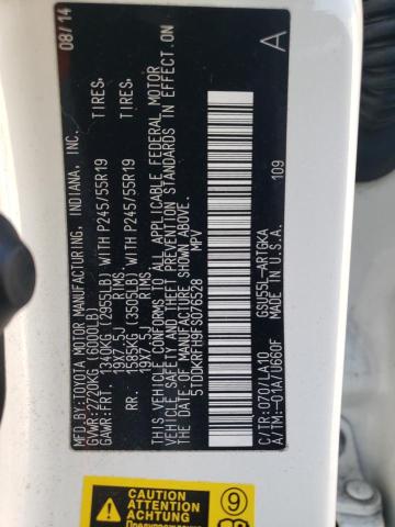 Photo 10 from auction – 2015 TOYOTA HIGHLANDER with VIN 5TDDKRFH9FS076528
