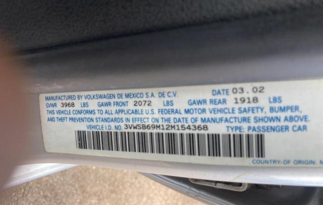 Photo 10 from auction – 2002 VOLKSWAGEN JETTA GLS with VIN 3VWSB69M12M154368