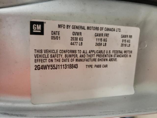Photo 10 from auction – 2001 BUICK CENTURY LI with VIN 2G4WY55J111318843