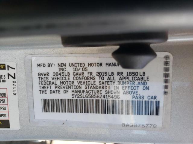 Photo 10 from auction – 2006 PONTIAC VIBE with VIN 5Y2SL65856Z415496
