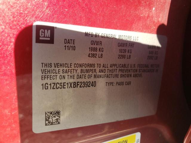 Photo 10 from auction – 2011 CHEVROLET MALIBU 1LT with VIN 1G1ZC5E1XBF239240