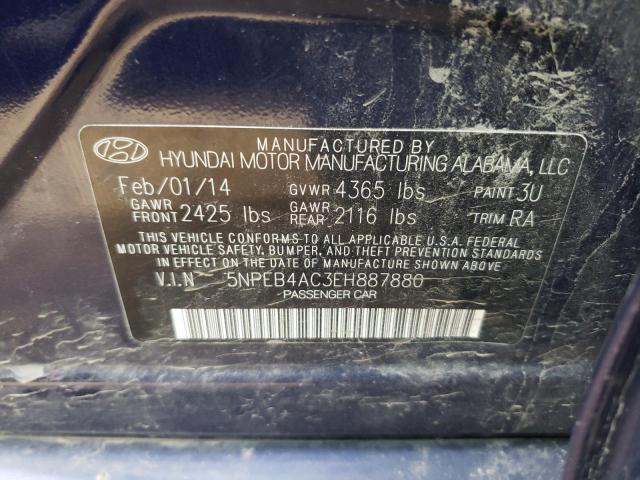 Photo 10 from auction – 2014 HYUNDAI SONATA GLS with VIN 5NPEB4AC3EH887880