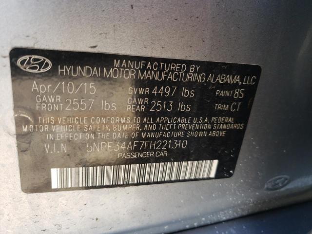 Photo 10 from auction – 2015 HYUNDAI SONATA with VIN 5NPE34AF7FH221310