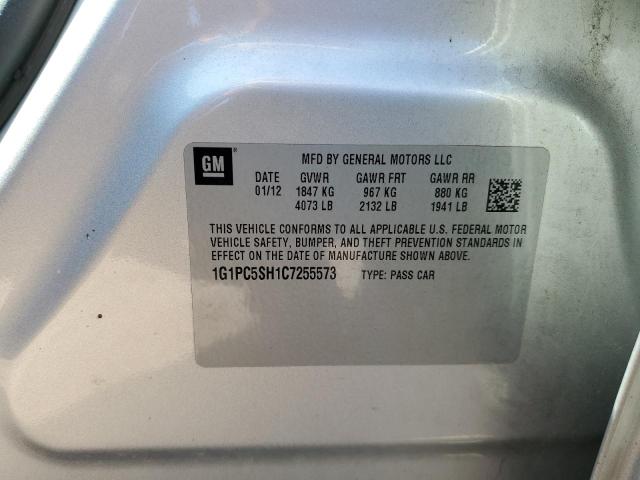 Photo 10 from auction – 2012 CHEVROLET CRUZE LS with VIN 1G1PC5SH1C7255573