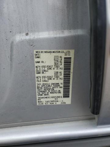 Photo 10 from auction – 2012 NISSAN PATHFINDER with VIN 5N1AR1NB3CC605901