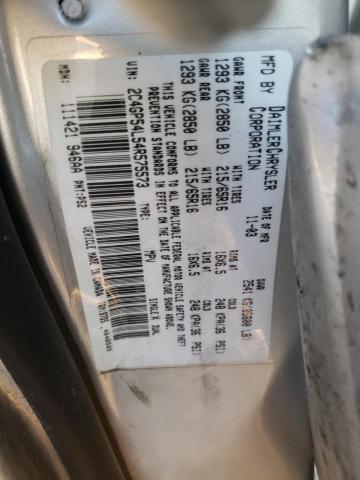 Photo 10 from auction – 2004 CHRYSLER TOWN & COU with VIN 2C4GP54L54R575573