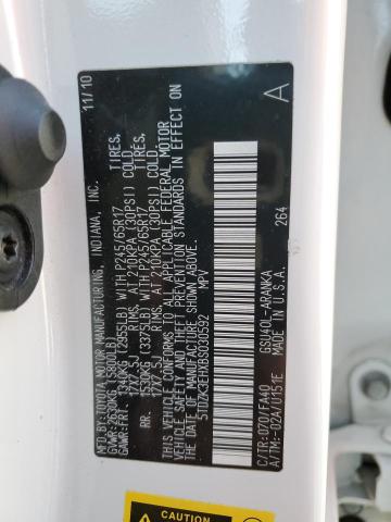 Photo 10 from auction – 2011 TOYOTA HIGHLANDER with VIN 5TDZK3EHXBS030592