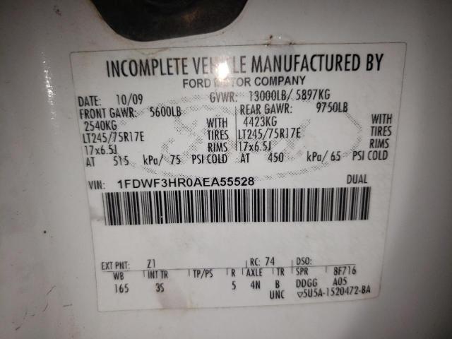 Photo 10 from auction – 2010 FORD F350 SUPER with VIN 1FDWF3HR0AEA55528