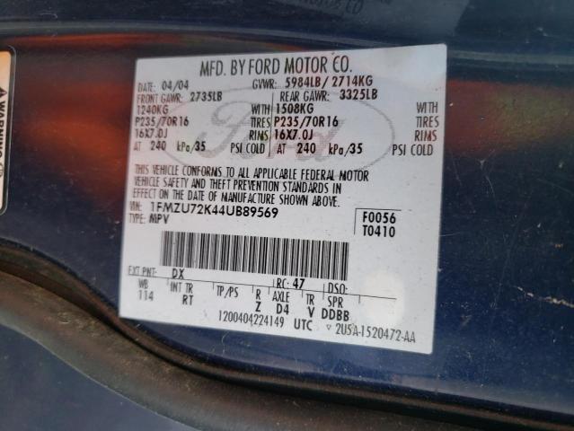 Photo 10 from auction – 2003 FORD EXPLORER X with VIN 1FMZU72K44UB89569