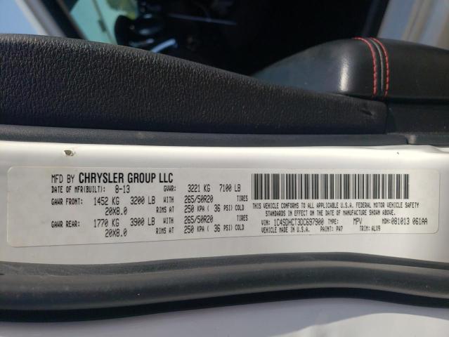Photo 10 from auction – 2013 DODGE DURANGO R/ with VIN 1C4SDHCT3DC697900