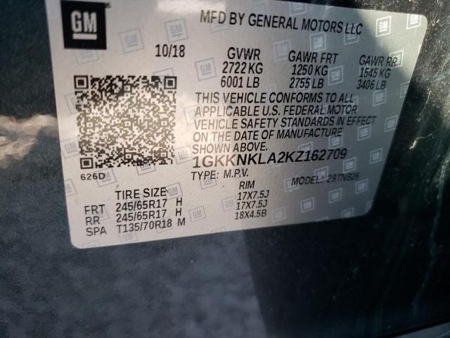 Photo 10 from auction – 2019 GMC ACADIA SLE with VIN 1GKKNKLA2KZ162709