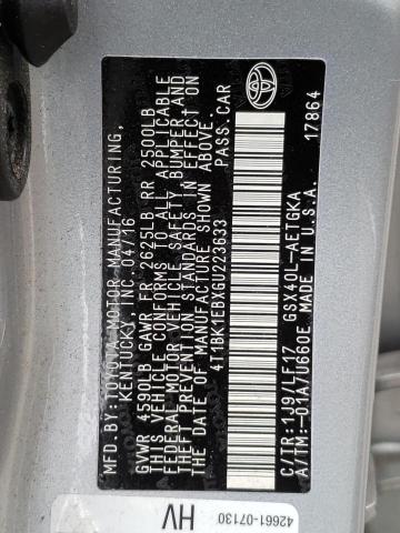 Photo 10 from auction – 2016 TOYOTA AVALON XLE with VIN 4T1BK1EBXGU223633