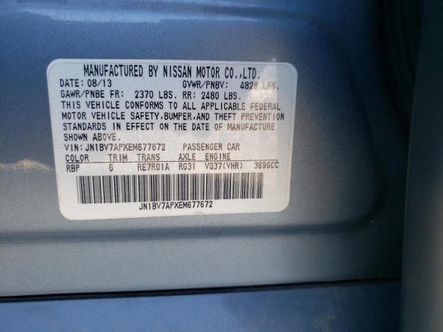 Photo 10 from auction – 2014 INFINITI Q50 BASE with VIN JN1BV7APXEM677672
