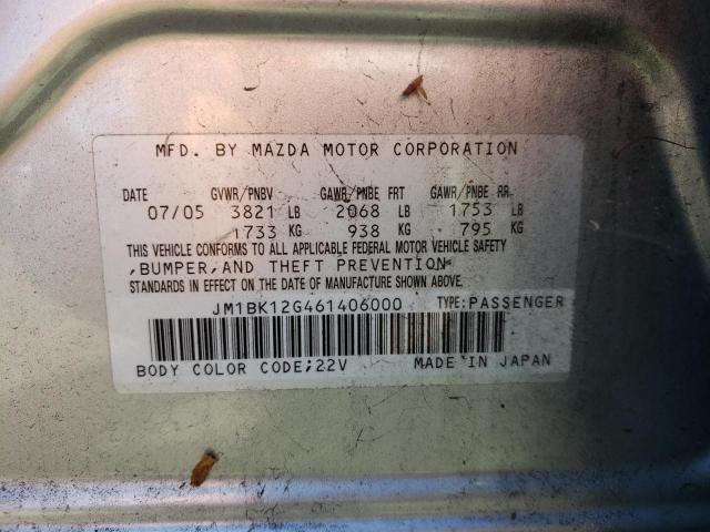 Photo 10 from auction – 2006 MAZDA 3 I with VIN JM1BK12G461406000