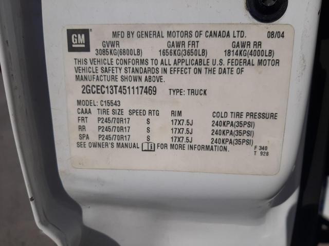 Photo 10 from auction – 2005 CHEVROLET silverado with VIN 2GCEC13T451117469