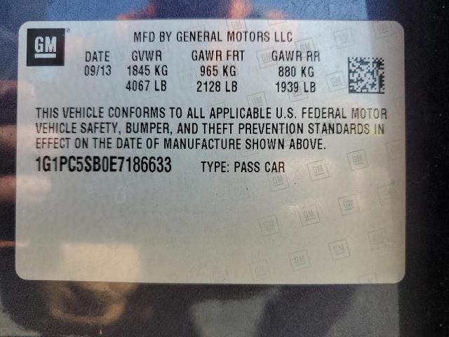Photo 10 from auction – 2014 CHEVROLET CRUZE LT with VIN 1G1PC5SB0E7186633