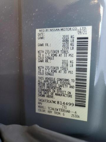 Photo 10 from auction – 2021 NISSAN ROGUE SL with VIN 5N1AT3CA7MC814499