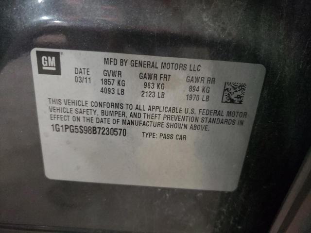 Photo 10 from auction – 2011 CHEVROLET CRUZE LT with VIN 1G1PG5S98B7230570