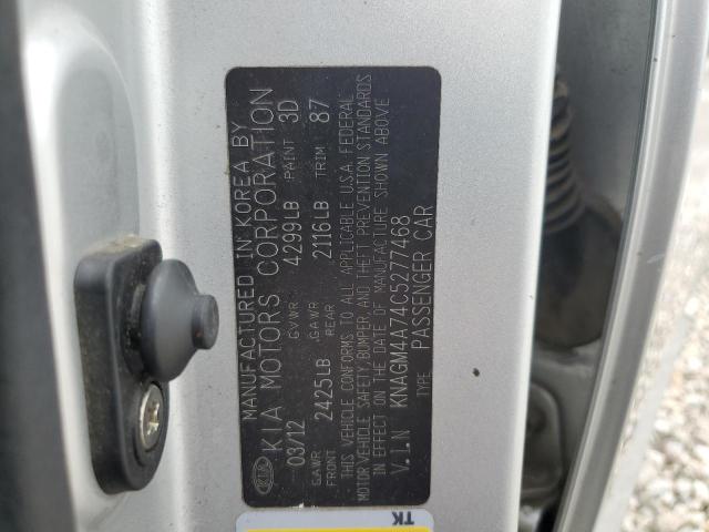 Photo 10 from auction – 2012 KIA OPTIMA LX with VIN KNAGM4A74C5277468