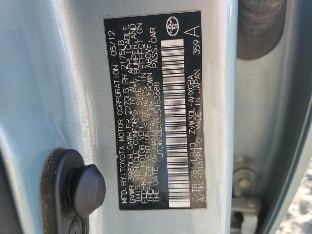 Photo 10 from auction – 2012 TOYOTA PRIUS with VIN JTDKN3DU3C5453688