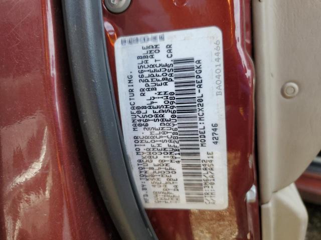 Photo 10 from auction – 2000 TOYOTA AVALON XL with VIN 4T1BF28B6YU069980